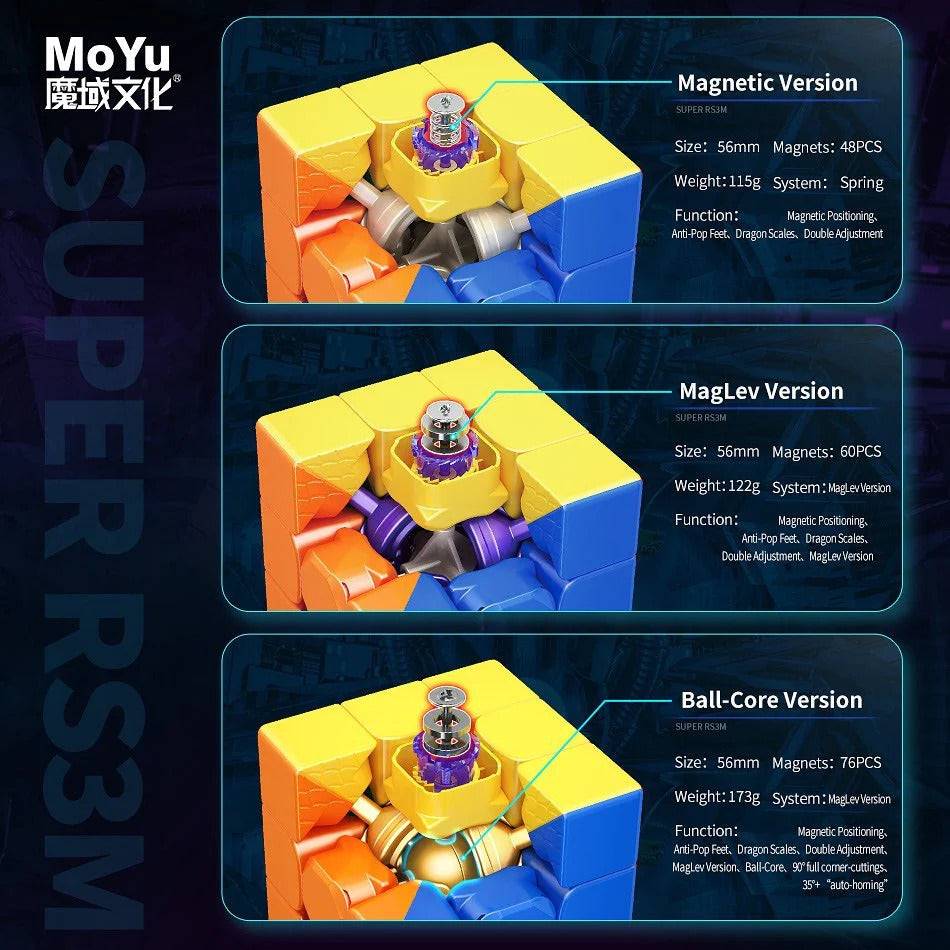 MoYu Maglev Ball Core 3x3 cubo mágico magnético 2022 Super RS3M rompecabezas profional de MoYu Maglev Ball Core 3x3 cubo mágico magnético 2022 Super RS3M rompecabezas profional de